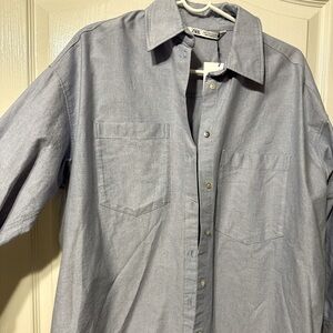 BRAND NEW Zara women’s oversized button up shirt